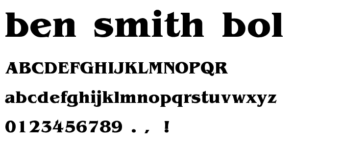 Ben Smith Bold font